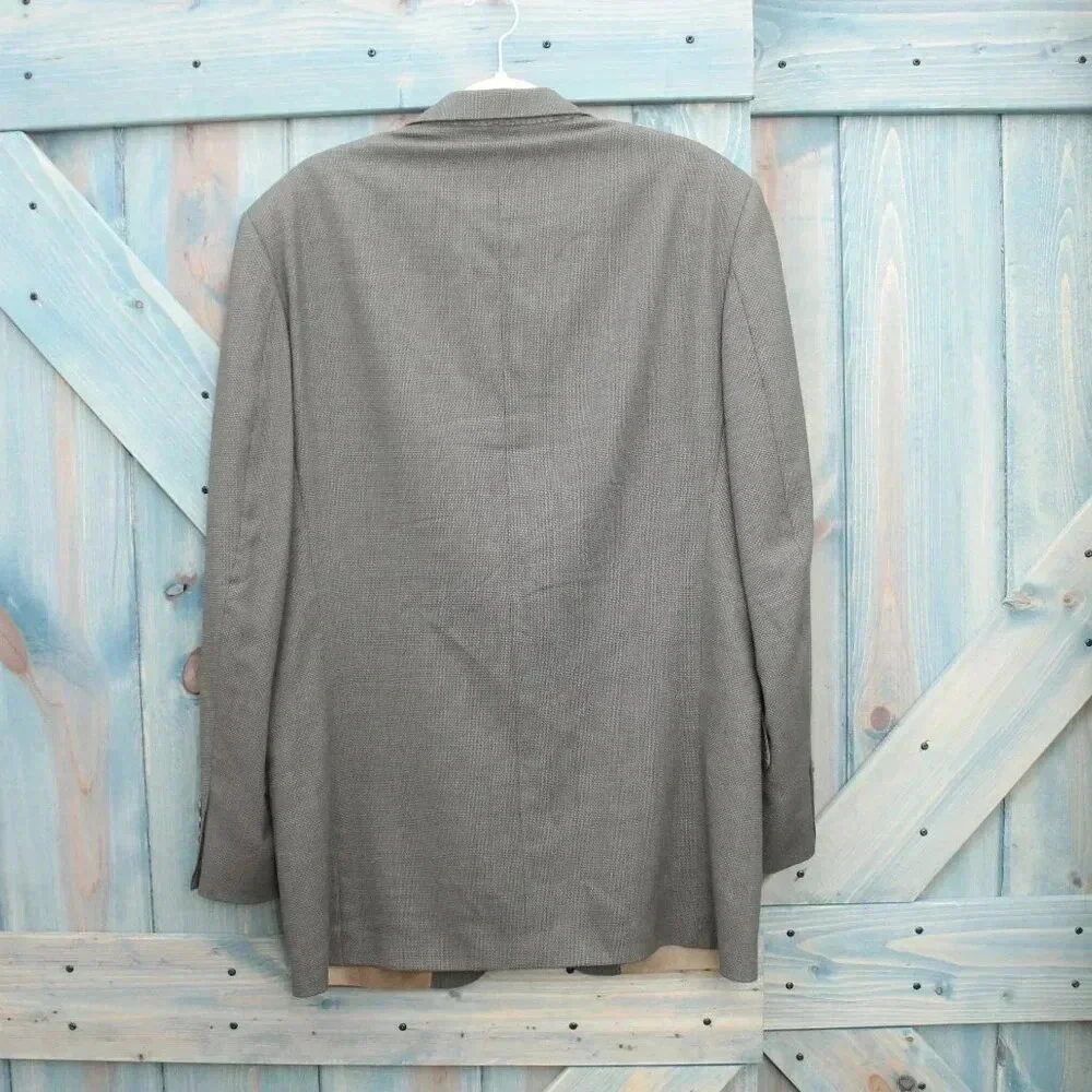 Vintage Oscar de la Renta Size 39L Suit Jacket Blazer Gray - Picture 7 of 7